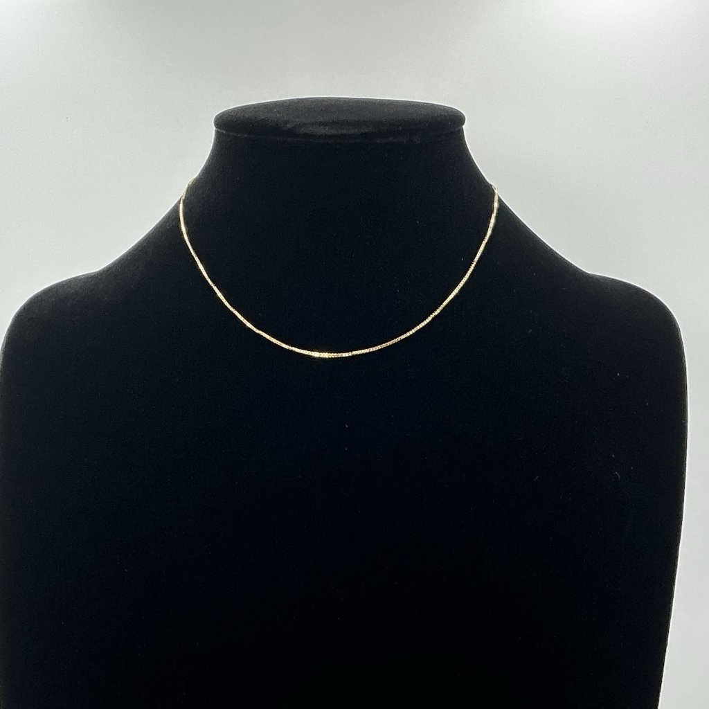 14k Yellow Gold Box Chain 1mm 2.8 Grams 15”